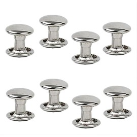 300 Sets Silver Stainless Steel Leather Rivets Double Cap Studs Tubular Metal Rivets Repair Decoration Craft Accessories for Leather Craft Clothes Shoes Bags Belts (6mm, Silver)
