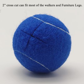 HPWFHPLF Precut Walker Tennis Balls, 4PCS Tennis Balls for Chairs Desk Furniture Legs, Floor Protection (Navy Blue)