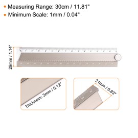 HARFINGTON Folding Straight Ruler 30cm Metric Aluminum Alloy Protractor Foldable Angle Ruler Geometric Measuring Tool for Architects Artists Office, Gold Tone