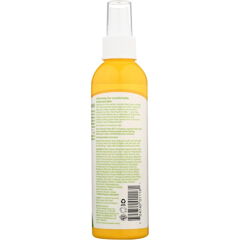 Alba Botanica Tonificador de equilibrio de cáñamo, 6 onzas