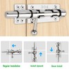Litensh Door Bolt for Sliding Gates with Hole for Padlock,