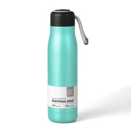 Water Bottle with Portable Lid Metal Thermos Vacuum Insulated Stainless Steel | Reusable Leak Proof Flask | 17oz