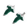 HhBdy 1 Pcs Green Leaf Brooch and 1 Pcs Hairpin
