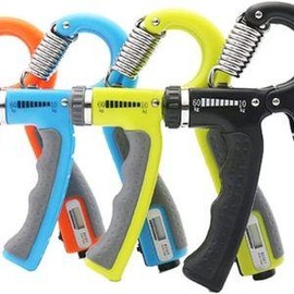 Hand Grip Strength Power Trainer Gripper Strengthener Adjustable Automatic Count - Color: Blue