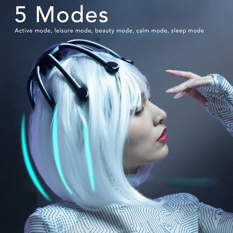 Electric Scalp Massager 5 Modes 10 Gears Meridian Dredging Stress