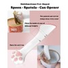 Cat Dog Food Can Lids Spoons - Cute Paw Silicone