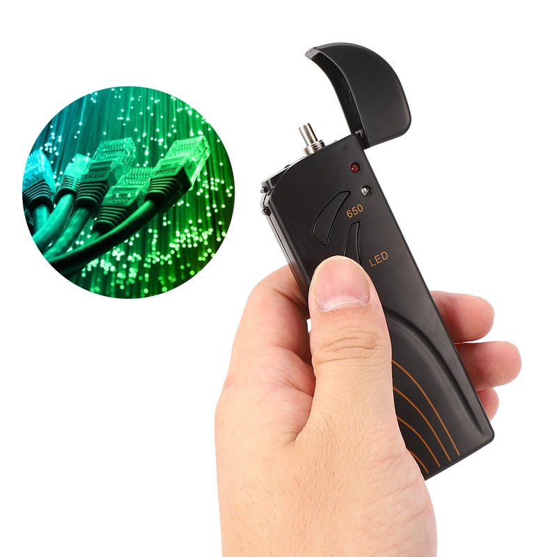 Optical Fiber Test Pen Rechargeable Red Light Source Check Pen