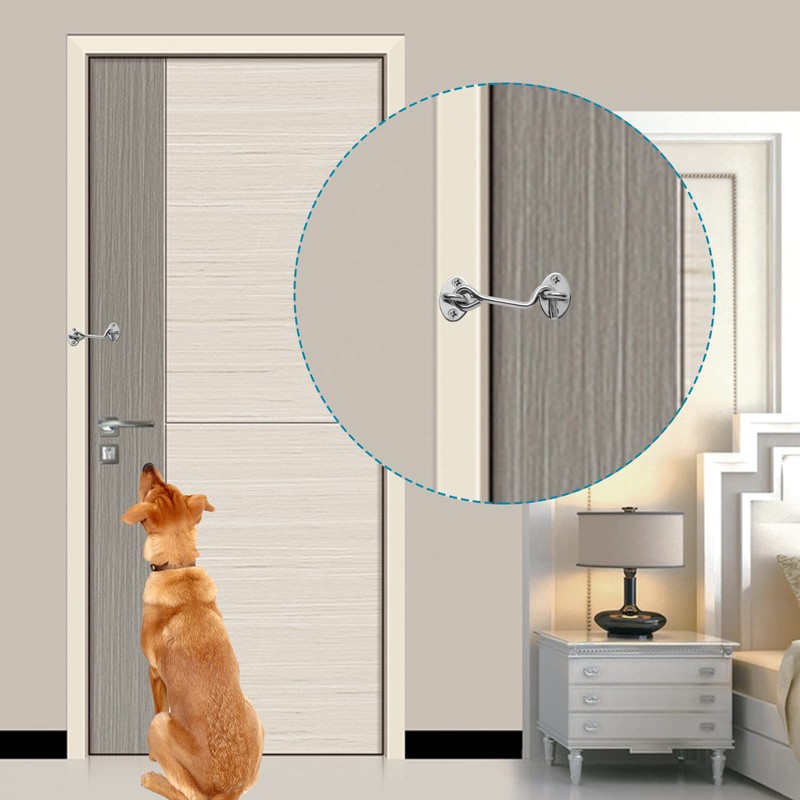 LDEXIN 2 Pack 4 Inch Gate Hook and Eye Latch