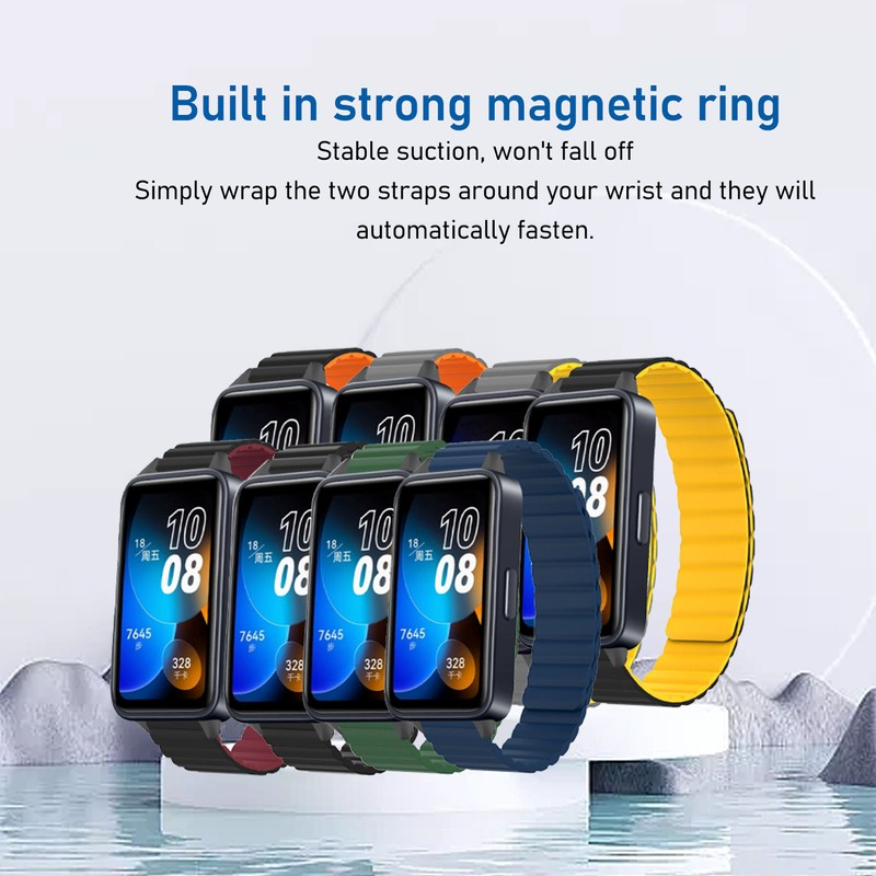 Silicone Magnetic Watch Band Adjustable Quick Release Flexible Sweatproof Comfortable
