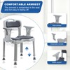 XIAOSHUNER Bathroom Shower Chair for Inside Shower with Arms and
