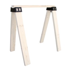 POWERTEC 71026V Plastic Sawhorse Brackets for Use with 2x4 Lumber | Kit Builds one Saw Horse, Set of 2, Black