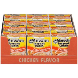 Maruchan Instant Lunch, Ramen Noodle Soup,2.25 Ounce (Pack of 12) each, 2 Flavor - Chicken  2.25 Ounce (Pack of 12)