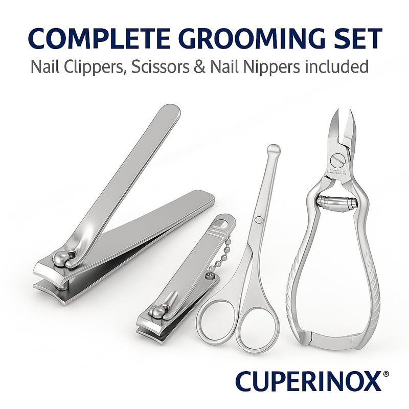 CUPERINOX Beauty Care Set mit 4 Werkzeugen für Maniküre und