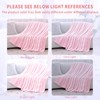 PLEASANT BOULEVARD | Fuzzy Throw Blanket Double-Sided Design Checkered Striped