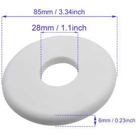HAJXZH 2pcs Wall Split Flange ABS Plumbing Cover Plates Self-Adhesive Escutcheon Plate Cover for Water Pipe Faucet Decoration Accessories (26mm / 1.02inch White)