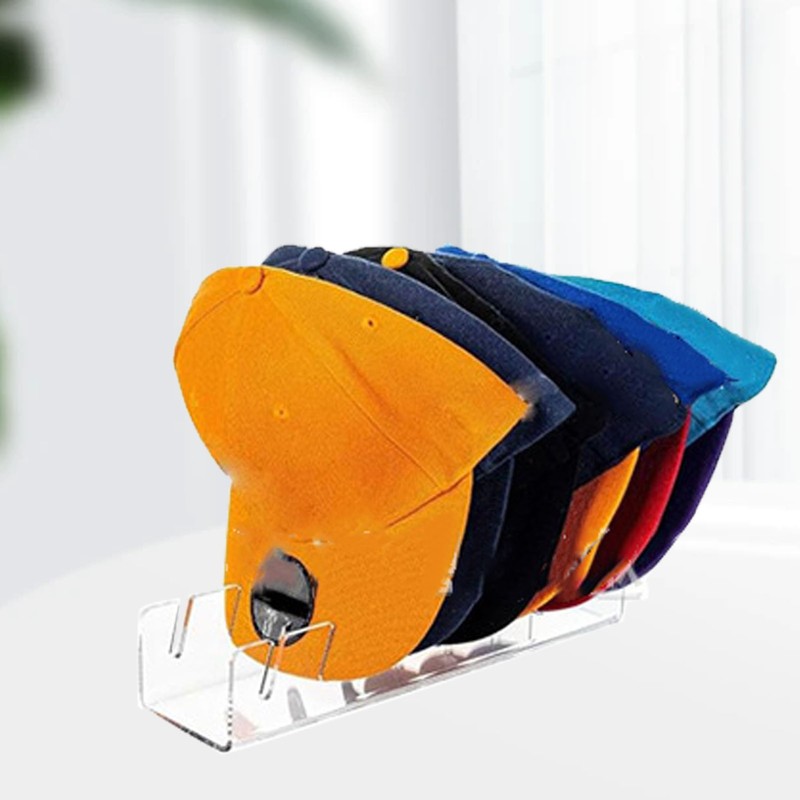 2Pcs Hat Holder Acrylic 14 Slots Non Slip Multifunctional Baseball