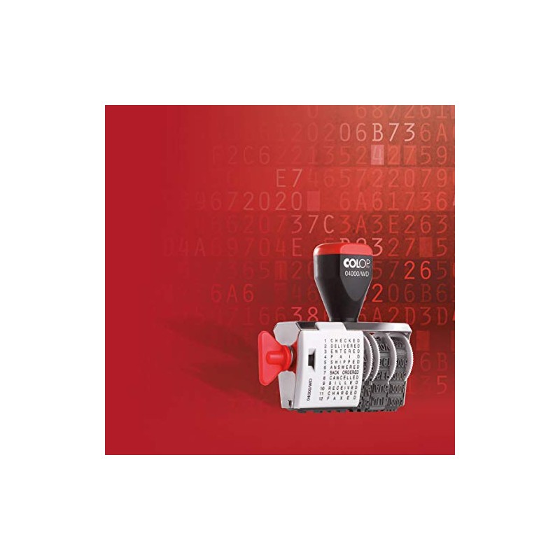 COLOP 108791 Date Stamp with date and Adjustable 12 Begriffe