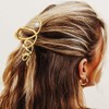 Reaky Haarklammern aus Metall, goldfarben, 2 Stück, große Haarklammer, Haarschmuck