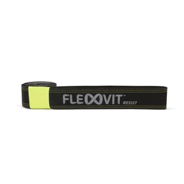 FLEXVIT Resist Fitness Band Black (Very Strong) - Fitness Bands for Effective Full Body Workout, HIT, Coordination, Stabilisation and Bounce, 4 Strengths, Beginners and Professionals, Washable