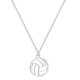 Caiyao Stainless Steel Hollow Gold Plated Volleyball Pendant Necklace for Sport Necklace Cute Geometric Sports Pendant Necklace for women men