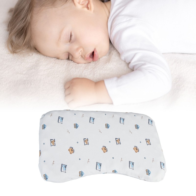 Baby Nursery Pillow Pure Cotton Cartoon Print Wave Single Layer