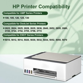 65XL Black Ink Cartridge Compatible for HP Ink 65XL 65 XL Remanufactured Ink Cartridges Compatible for HP DeskJet 3755 Ink Cartridges 3700 3752 2600 Series Envy 5055 5052 Printer (Black, 2-Pack)