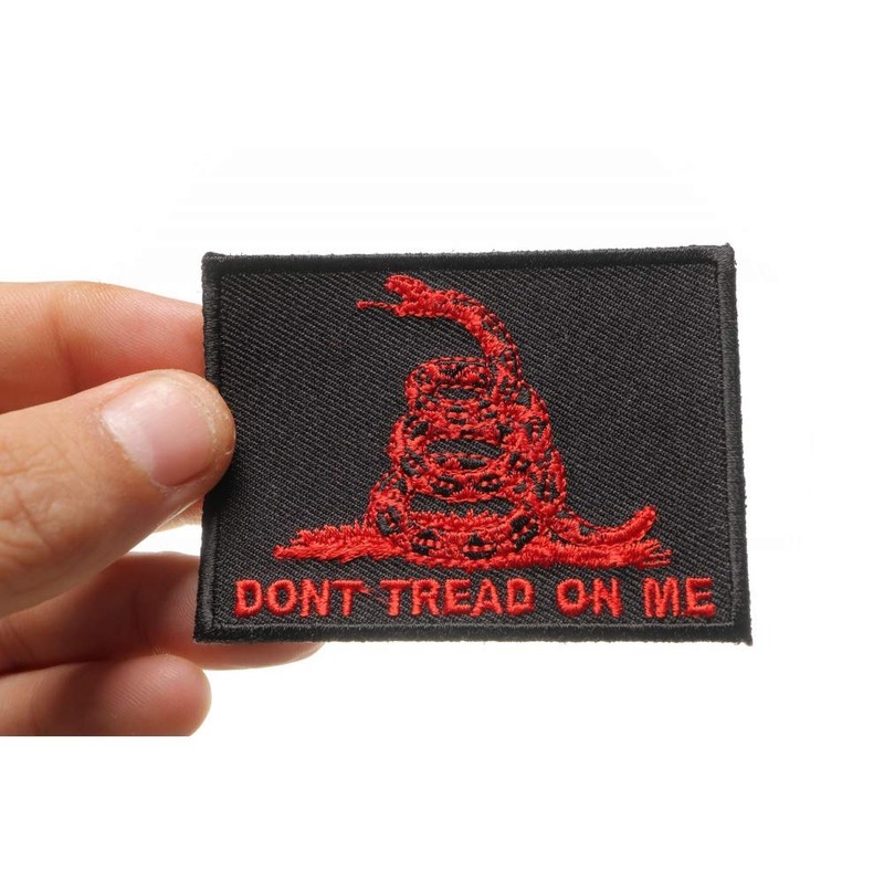 Don't Tread On Me Gadsden Flag Red Over Black Patch
