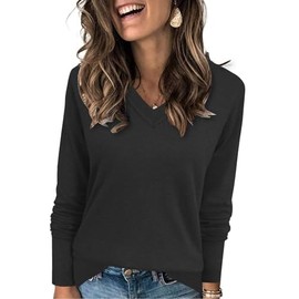 JomeDesign Womens Sweaters Trendy Long Sleeve Tops for Women Fall Outfits for Women 2025 Black
