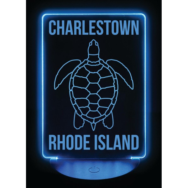 Charlestown Rhode Island Turtle Souvenir Acrylic Color Changing LED Night