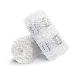 Stück Dauerelastische Universal Binden 8cm x 4 m Elastic Light BANDAGE - Universalbinde mit 2 Clips - Gedehnt, Luftdurchlässig, Elastisch 2 Pcs Box