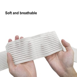 Breast Support Band, Post Surgery Breast Implant Stabilizer and Chest Compression Support Band, Adjustable Extra Sports Bra Strap, Breast Augmentation and Reduction Strap Bandage for Women (White)