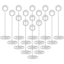Pajean 36 Soporte Tarjetas para Números de Mesa de 22 cm de Alto, Soporte de Metal para Foto Números Carteles y Notas, Porta Nombres para Mesa para Bodas, Fiestas de Cumpleaños y Restaurantes