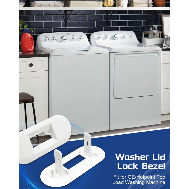 2Pcs WH01X24381 4502680 Washer Lid Lock Bezel Fit for GE/Hotpoint