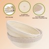 SZRWOPLO Bread Banneton Proofing Basket Set of 2, 9 Inch