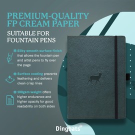 Dingbats* - Wildlife Plain Extra Large A4 Notebook - PU Leather Hardcover Journal for Work, Writing - Pocket, Elastic Closure, Pen Holder, Bookmark