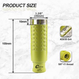Diamond Core Drill Bit 1-3/8"(35mm) SANLEETEK Diamond Laser Welded Hole Saw for Drilling Granite Marble Concrete Quartz 5/8''-11 Thread