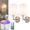 Battery Operated Wall Sconces Set Of Two, 10000mAh Rechargeable Wireless