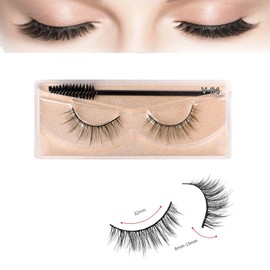 J.Fabrizio Eyelashes Makeup Natural 3D Dense Sexy False Lashes Cilios Soft Can Be Used Repeatedly False Eyelashes With Eyelash Without Lash adhesive Brush V-04 15mm