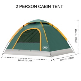 UNP Dome Tent - 2/3/4/6 Person, Easy Setup, Lightweight & Portable for Camping, Beaches & Backpacking