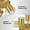 3 Light Track Lighting Fixtures Ceiling, Gold Round Directional Ceiling
