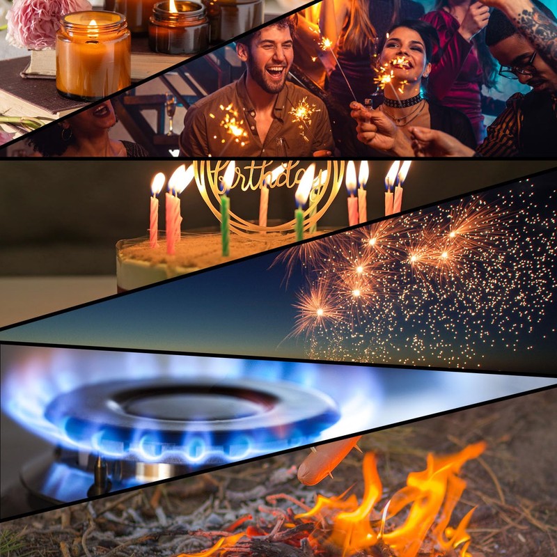 Magic Dual Flame Crocodile Lighter, Refillable Butane Torch Lighter Double