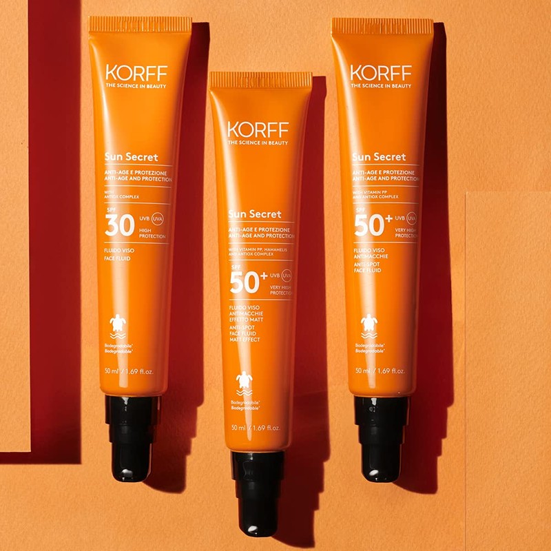 Korff Korff Sun Secret Fluid Face Anti-Stain SPF50 Liquid Cream