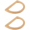 POFET 1 Pair Wooden Purse Handle Easy Attachment Bag Handle