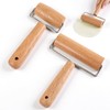 2 Pcs Small Rolling Pin with Handle, Wood Rolling Pins,