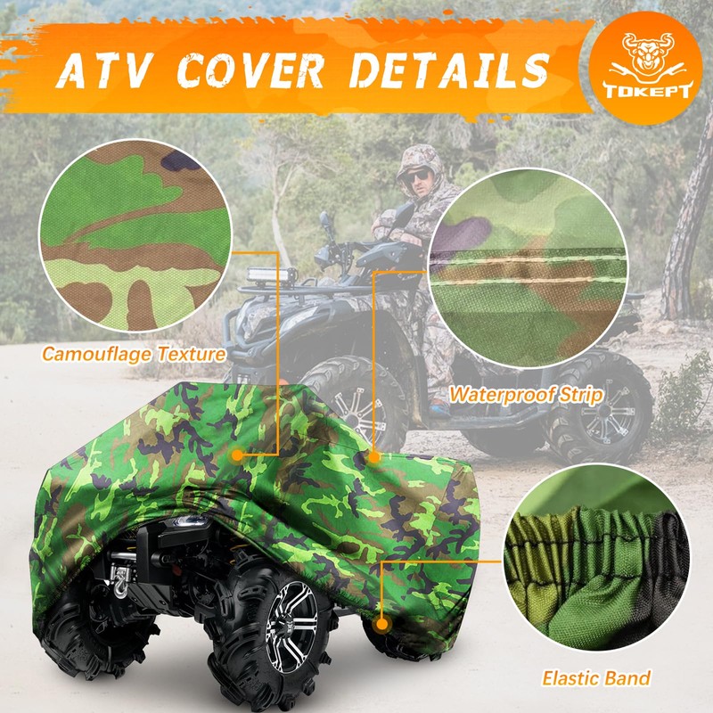 Tokept ATV Cover Waterproof Heavy Duty 4 Wheeler Cover Quad