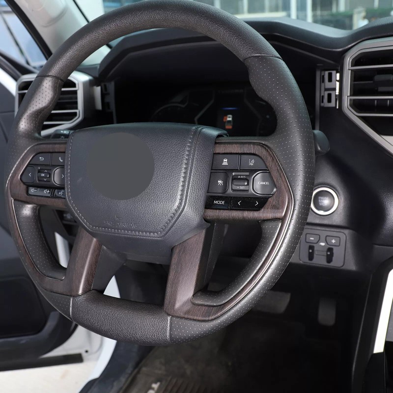 BEBECAR Oak wood Grain Steering Wheel Overlay Trim Cover Fits