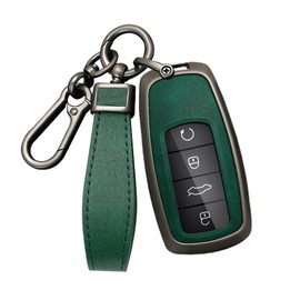 ontto Alloy Car Key fob Cover fit for Chery Tiggo 8 Pro plus New 5 plus 7 pro Tiggo 7 Pro Max Omoda 5 C5 key holder Smart leather Key case Shell bag keyring keychain auto styling accessories Green 2