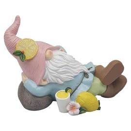 Lesser & Pavey Lemon Garden Gnome Figurines Statues For Home Decor | Ideal Ornaments Friendship Gifts For Women & Men | Lovely Table Centerpiece & Living Room Accessories