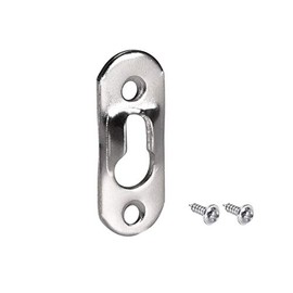 sourcing map Keyhole Hanging Plate, 37mm x 14mm Single Hole Hook for Picture Frames with Screws, 20 Pcs (Silver)