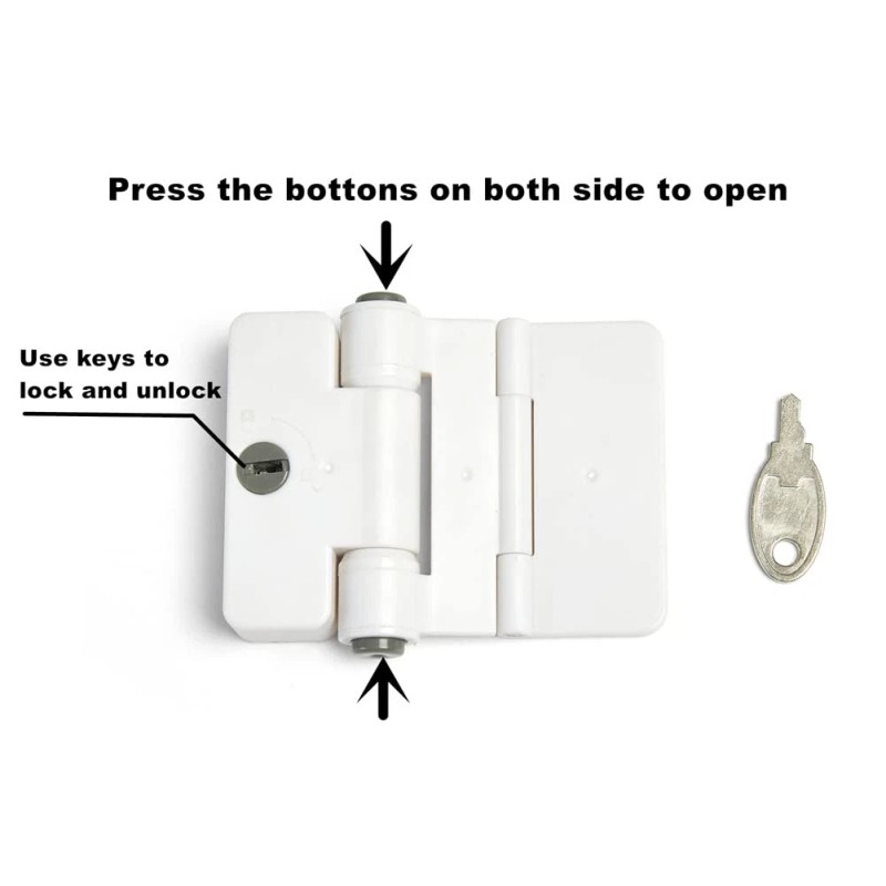 Jola'S House 1 Pack Refrigerator Door Locks Double Button Adhesive